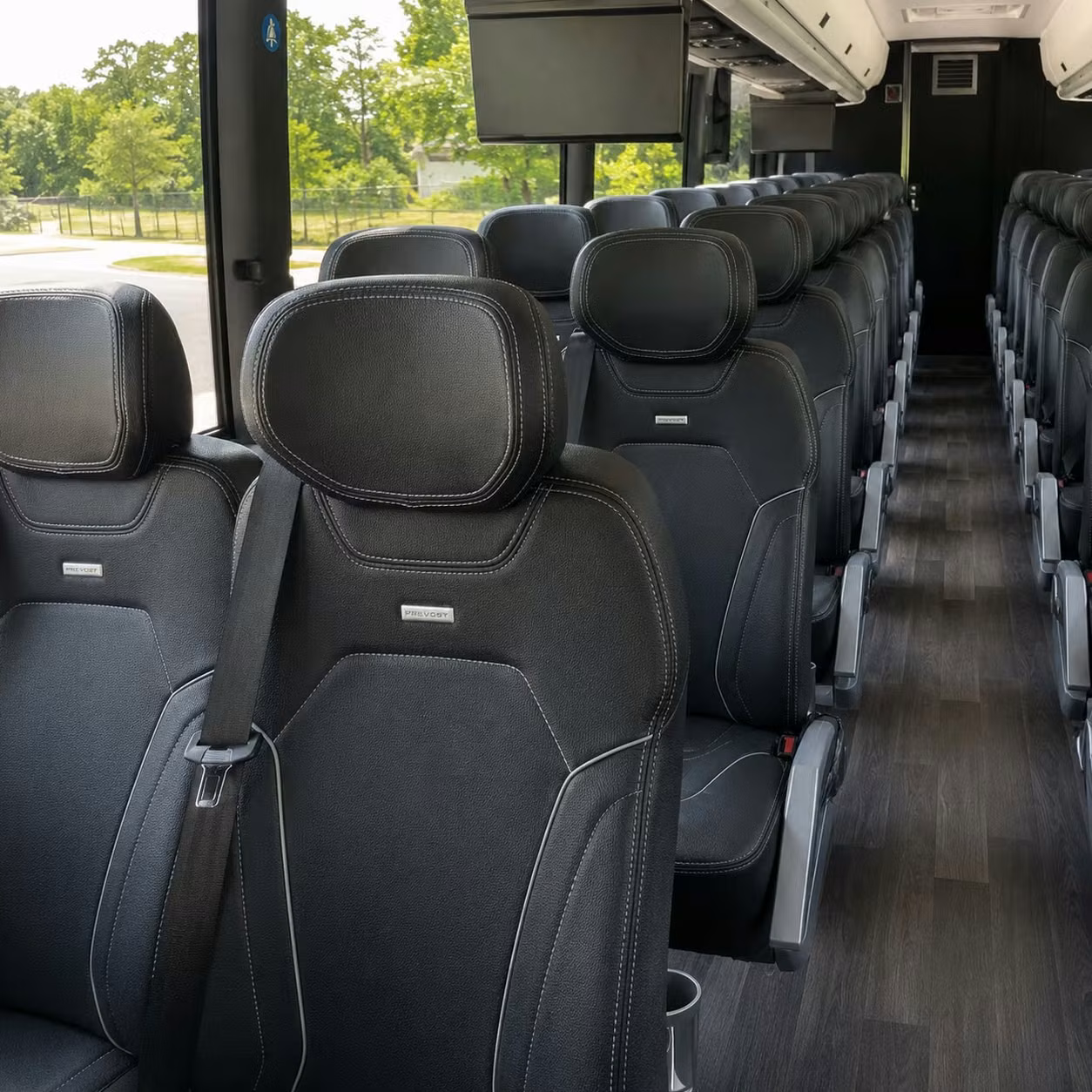 oklahoma city charter bus inside